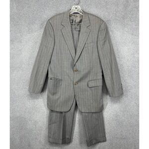 Brooks‎ Brothers Mens 39/33 Pinstripe Suit Gray Jacket Pants Formal Business